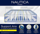 Nautica Home Full Support Aire 18" Cooling Pillow Top Air Mattress Inflatable Bed - Ornate Home
