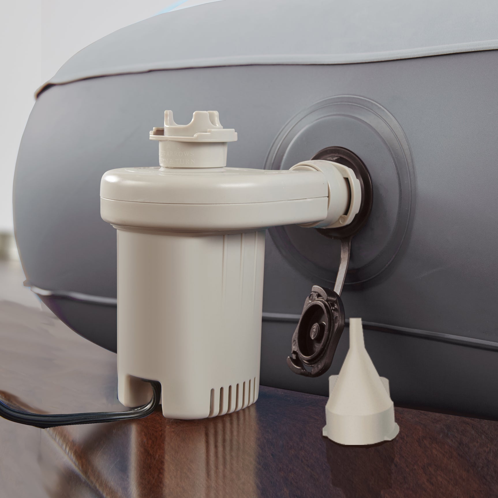 Nautica Home Sleep Express  Gray 10” Air Mattress with Express Pump - Ornate Home