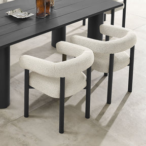 Nautica Ivory/Graphite Outdoor Patio Aluminum Dining Armchairs (Set of 2) - Ornate Home