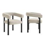 Nautica Ivory/Graphite Outdoor Patio Aluminum Dining Armchairs (Set of 2) - Ornate Home