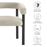 Nautica Ivory/Graphite Outdoor Patio Aluminum Dining Armchairs (Set of 2) - Ornate Home