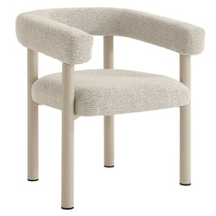 Nautica Ivory/Taupe Outdoor Patio Aluminum Dining Armchairs (Set of 2) - Ornate Home