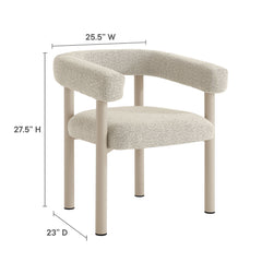 Nautica Ivory/Taupe Outdoor Patio Aluminum Dining Armchairs (Set of 2) - Ornate Home