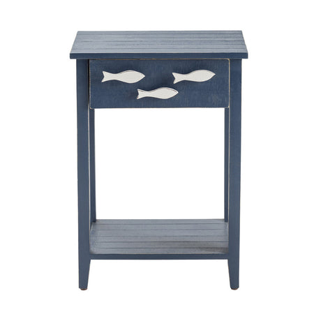 Nautical Blue/White End Table - Ornate Home