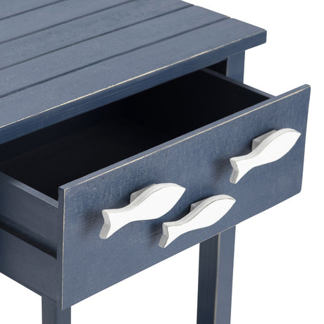 Nautical Blue/White End Table - Ornate Home