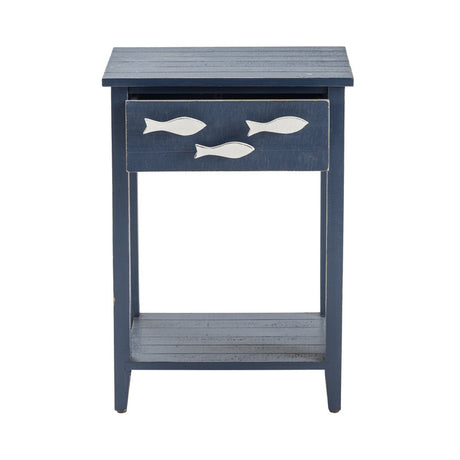 Nautical Blue/White End Table - Ornate Home