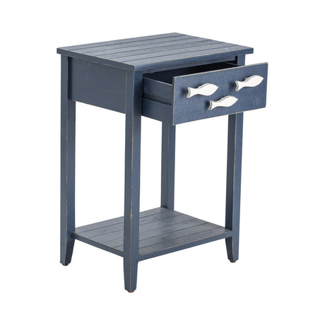 Nautical Blue/White End Table - Ornate Home