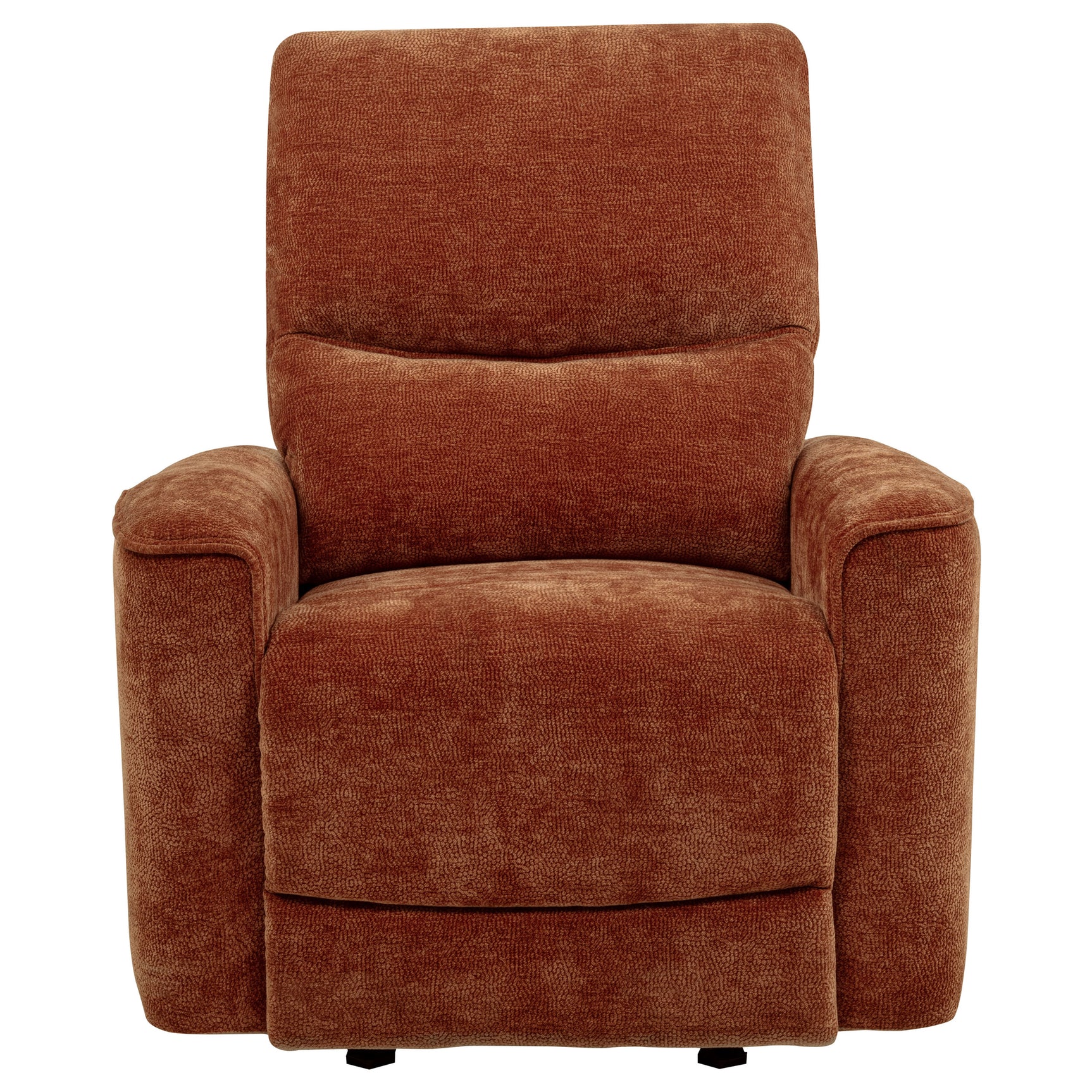 Navarro Burnt Orange Chenille Upholstered Glider Recliner - Ornate Home
