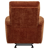 Navarro Burnt Orange Chenille Upholstered Glider Recliner - Ornate Home