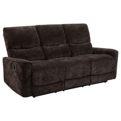 Navarro Dark Brown 3-piece Upholstered Reclining Sofa Set - Ornate Home