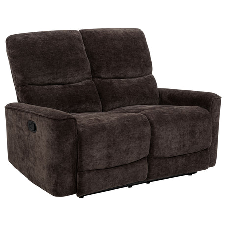 Navarro Dark Brown 3-piece Upholstered Reclining Sofa Set - Ornate Home