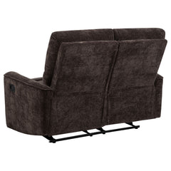 Navarro Dark Brown 3-piece Upholstered Reclining Sofa Set - Ornate Home