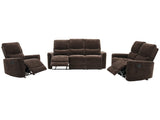 Navarro Dark Brown Chenille Upholstered Glider Recliner - Ornate Home