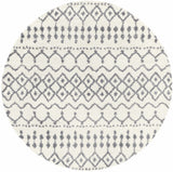 Navassa White/Gray Trellis Plush Rug - Ornate Home