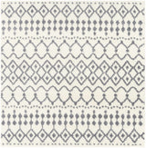 Navassa White/Gray Trellis Plush Rug - Ornate Home