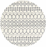 Navassa White/Gray Trellis Plush Rug - Ornate Home
