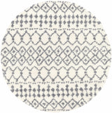 Navassa White/Gray Trellis Plush Rug - Ornate Home