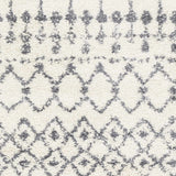 Navassa White/Gray Trellis Plush Rug - Ornate Home