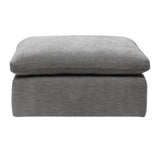 Naveen Gray Linen Modular - Ottoman - Ornate Home