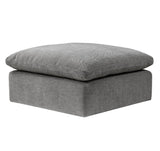 Naveen Gray Linen Modular - Ottoman - Ornate Home