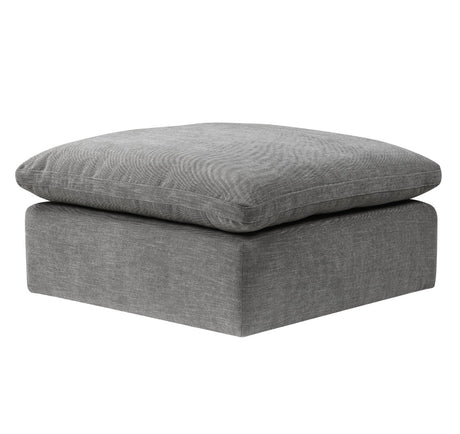 Naveen Gray Linen Modular - Ottoman - Ornate Home
