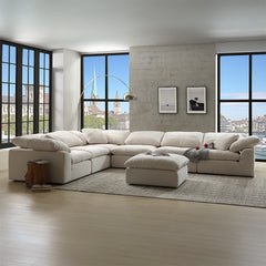 Naveen Ivory Modular - Ottoman - Ornate Home