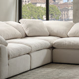 Naveen Ivory Modular - Wedge W/Pillow - Ornate Home