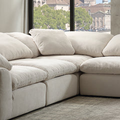 Naveen Ivory Modular - Wedge W/Pillow - Ornate Home