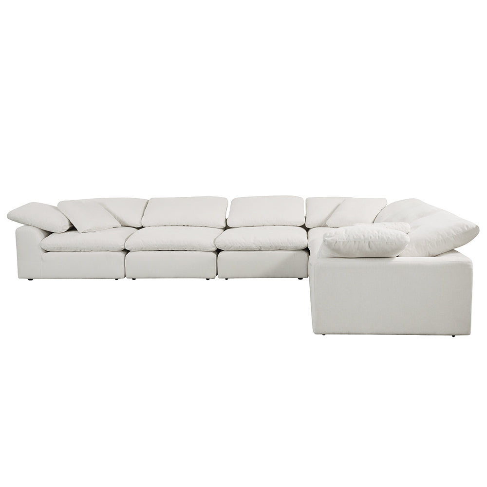 Naveen Ivory Modular - Wedge W/Pillow - Ornate Home