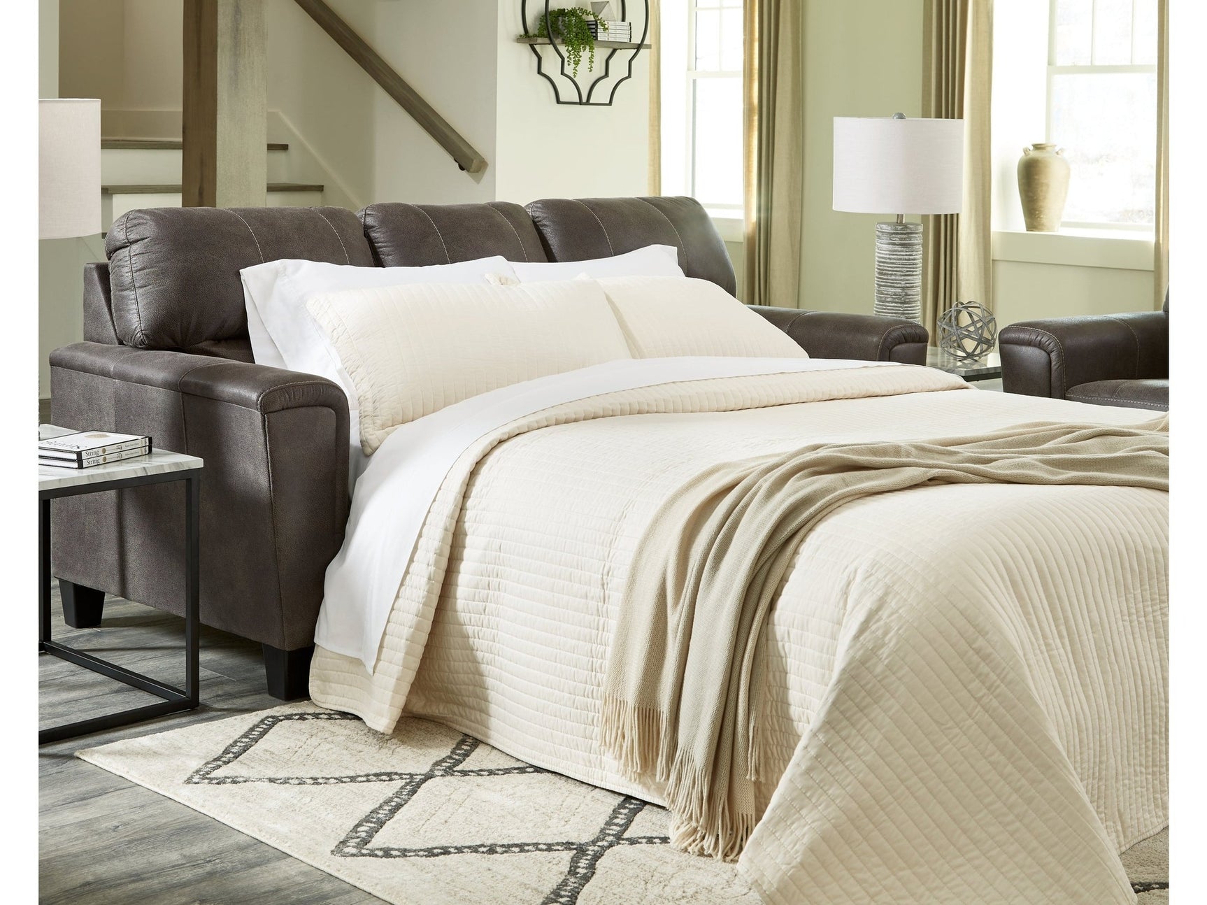 Navi Smoke Queen Sofa Sleeper - Ornate Home