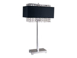 Naya Chrome/Black Table Lamp - Ornate Home