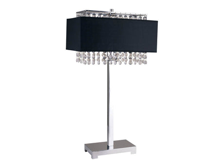 Naya Chrome/Black Table Lamp - Ornate Home