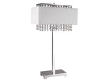 Naya Chrome/White Table Lamp - Ornate Home