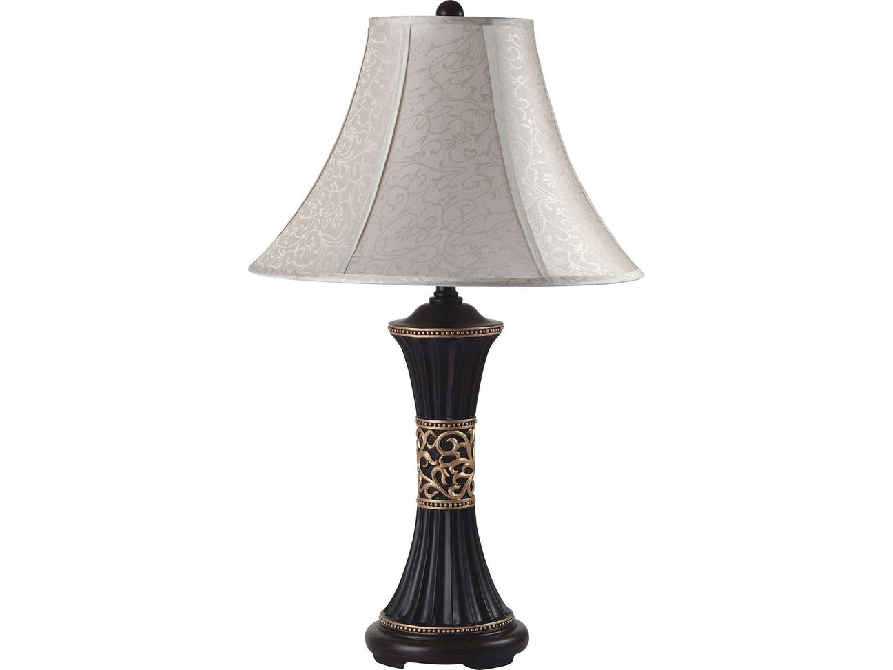 Naya Espresso/Off-White Table Lamp (Set of 2) - Ornate Home