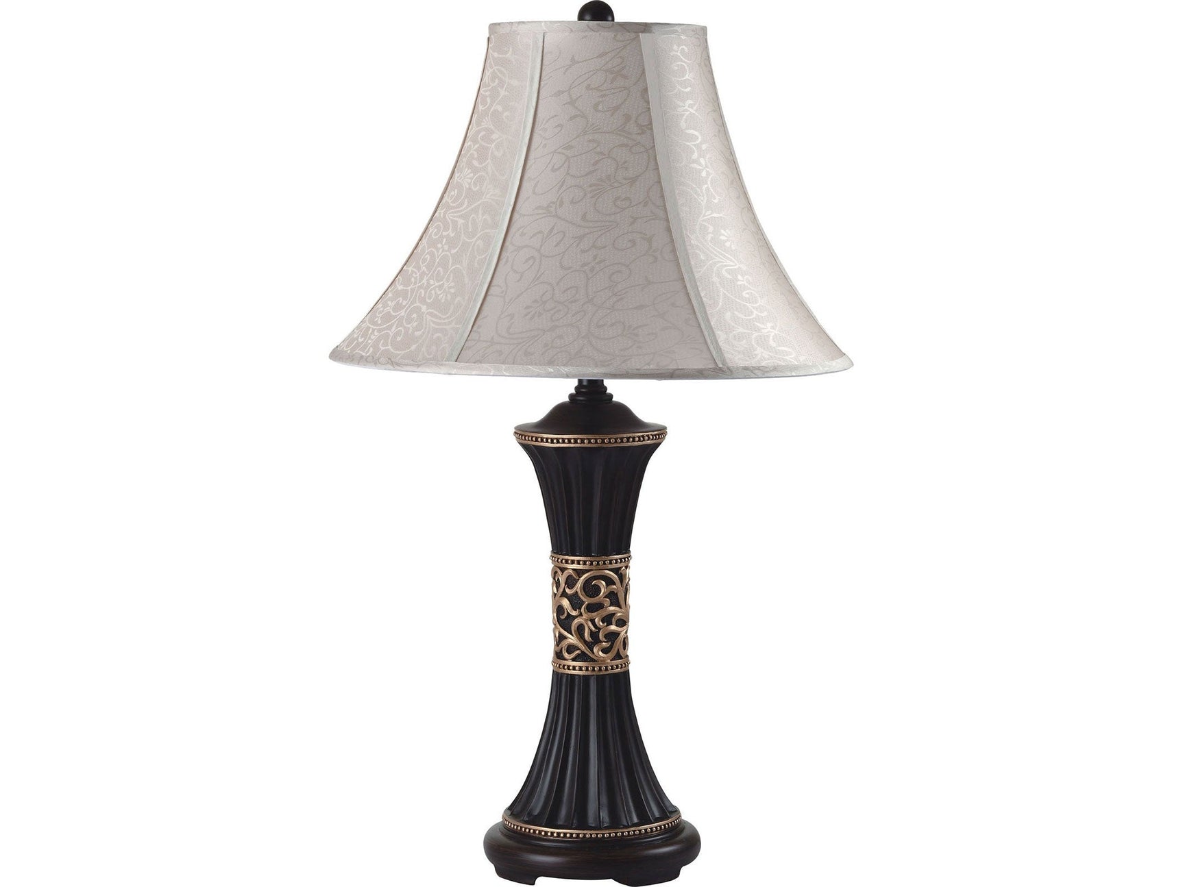 Naya Espresso/Off-White Table Lamp (Set of 2) - Ornate Home