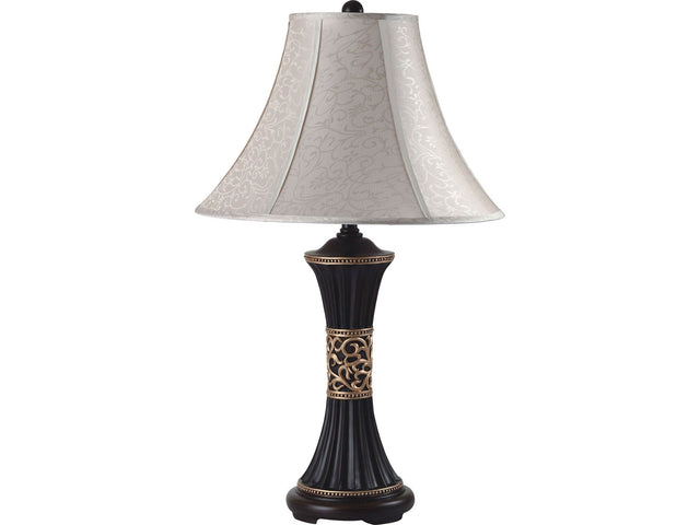 Naya Espresso/Off-White Table Lamp (Set of 2) - Ornate Home