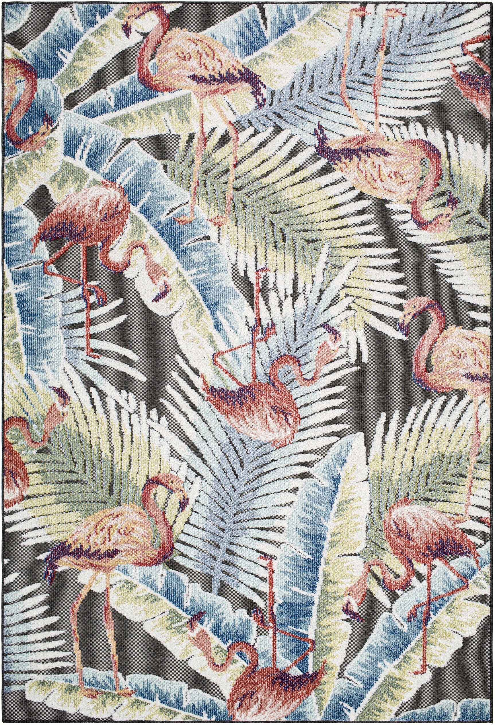 Nayan Charcoal Outdoor Area Rug - Clearance - Ornate Home