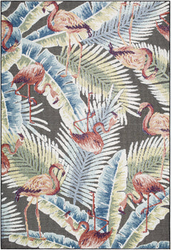 Nayan Charcoal Outdoor Area Rug - Clearance - Ornate Home