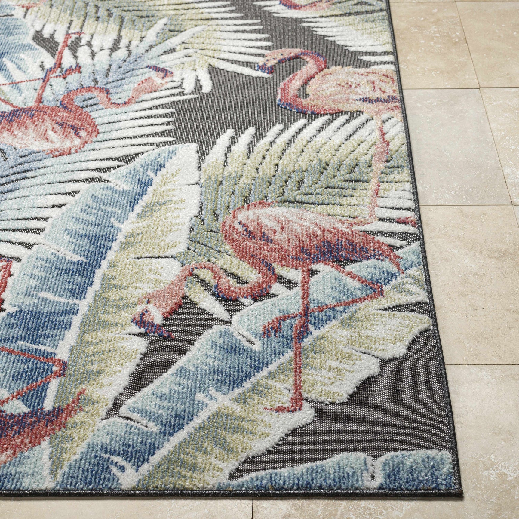 Nayan Charcoal Outdoor Area Rug - Clearance - Ornate Home
