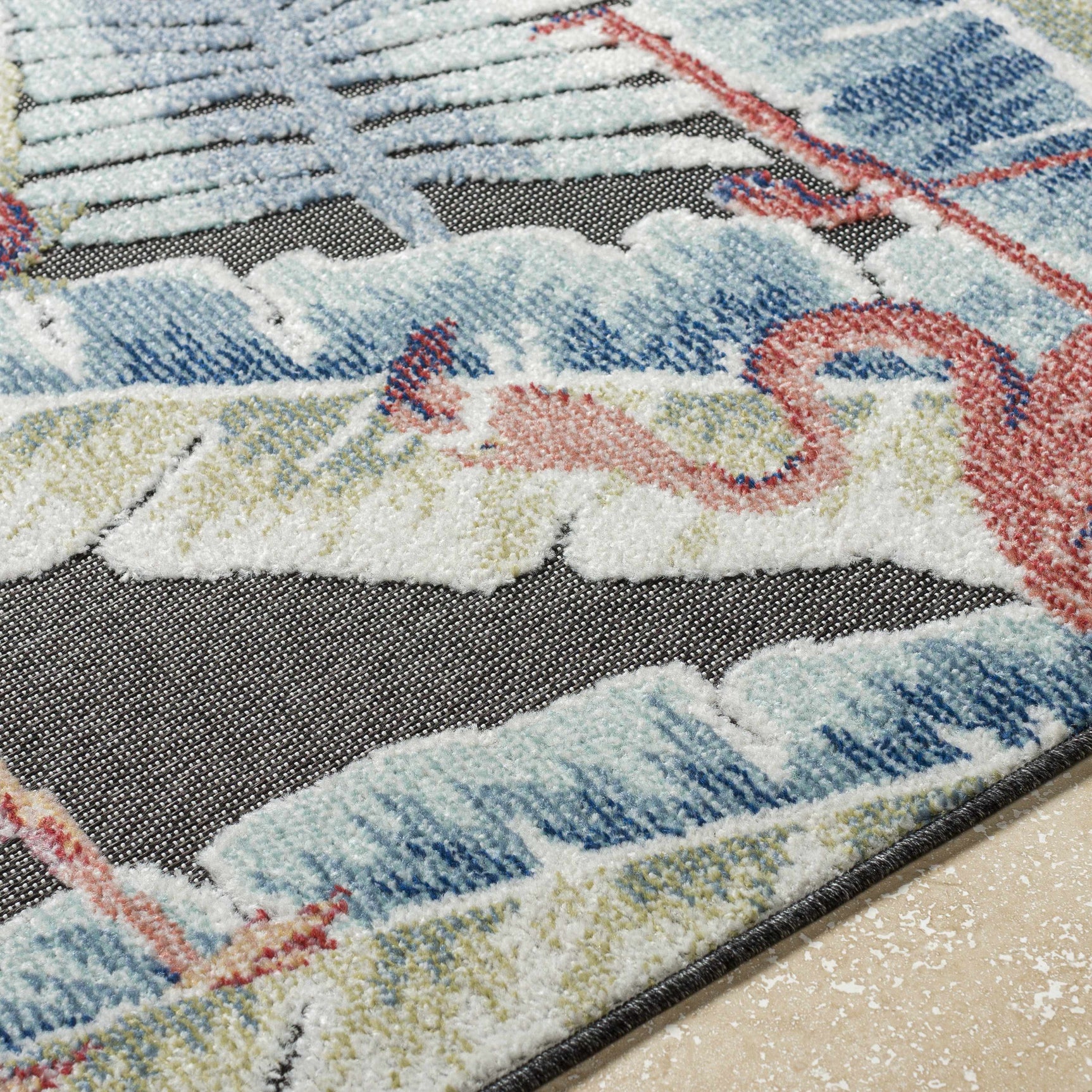 Nayan Charcoal Outdoor Area Rug - Clearance - Ornate Home