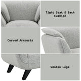 Nayeli Light Gray Boucle Chair - Ornate Home