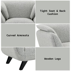 Nayeli Light Gray Boucle Chair - Ornate Home