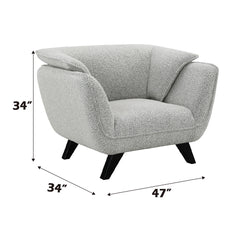 Nayeli Light Gray Boucle Chair - Ornate Home