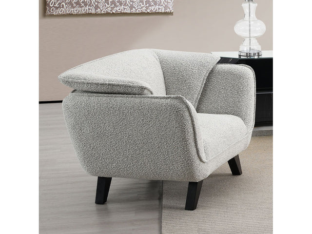 Nayeli Light Gray Boucle Chair - Ornate Home
