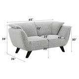 Nayeli Light Gray Boucle Loveseat - Ornate Home