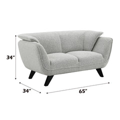 Nayeli Light Gray Boucle Loveseat - Ornate Home