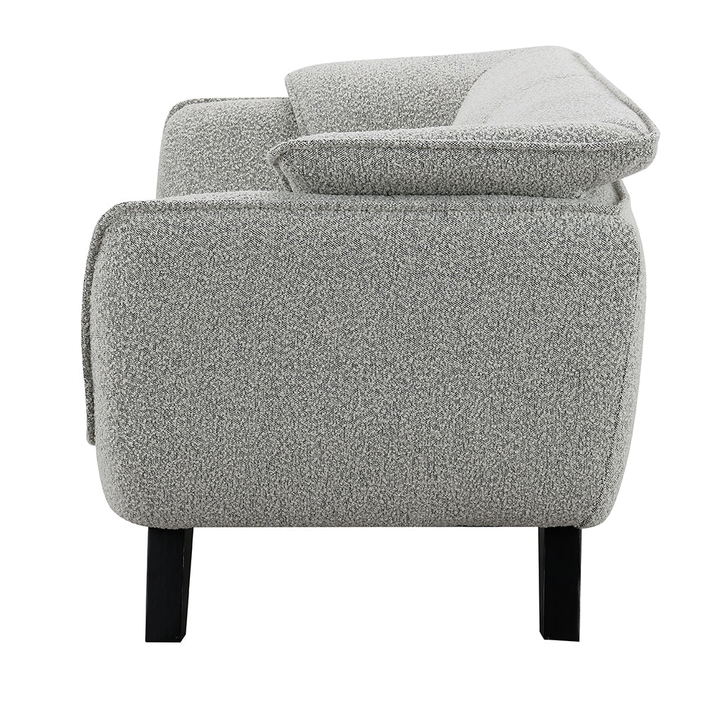 Nayeli Light Gray Boucle Loveseat - Ornate Home
