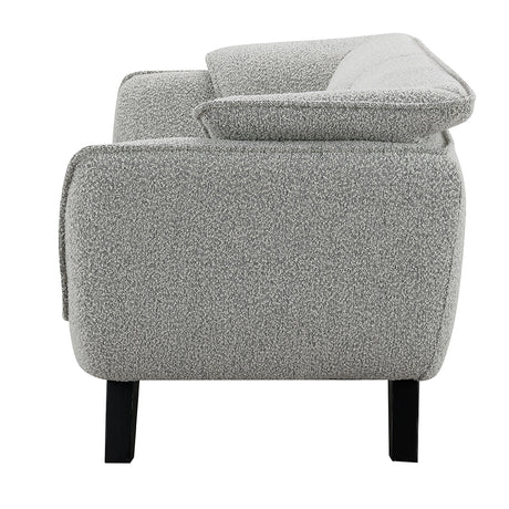Nayeli Light Gray Boucle Loveseat - Ornate Home