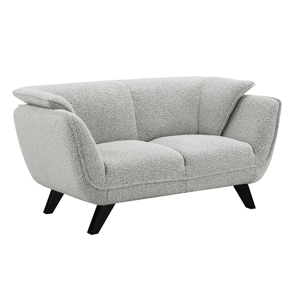 Nayeli Light Gray Boucle Loveseat - Ornate Home