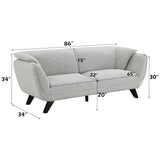 Nayeli Light Gray Boucle Sofa - Ornate Home